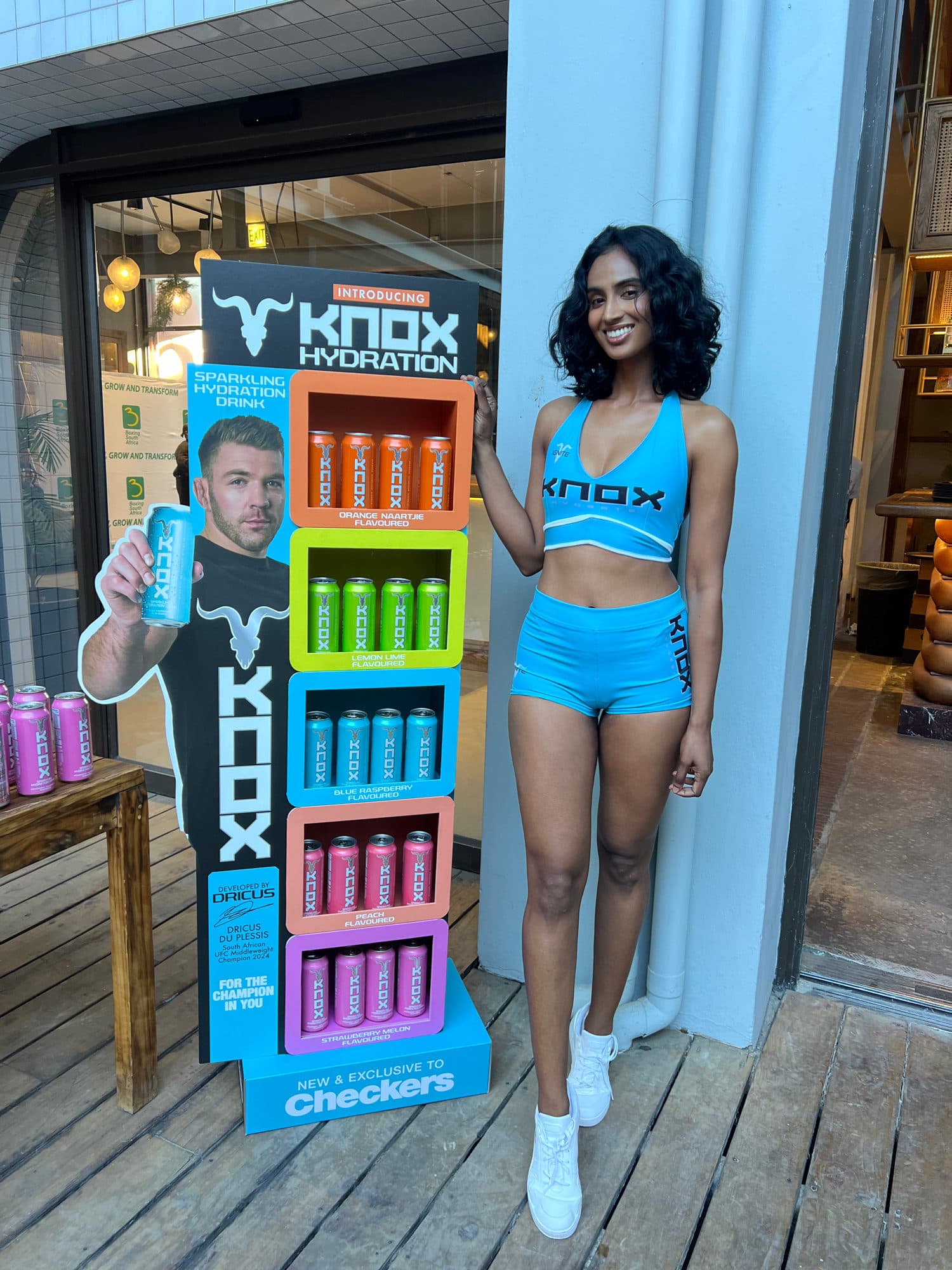 Knox brand ambassador at a sampling activation