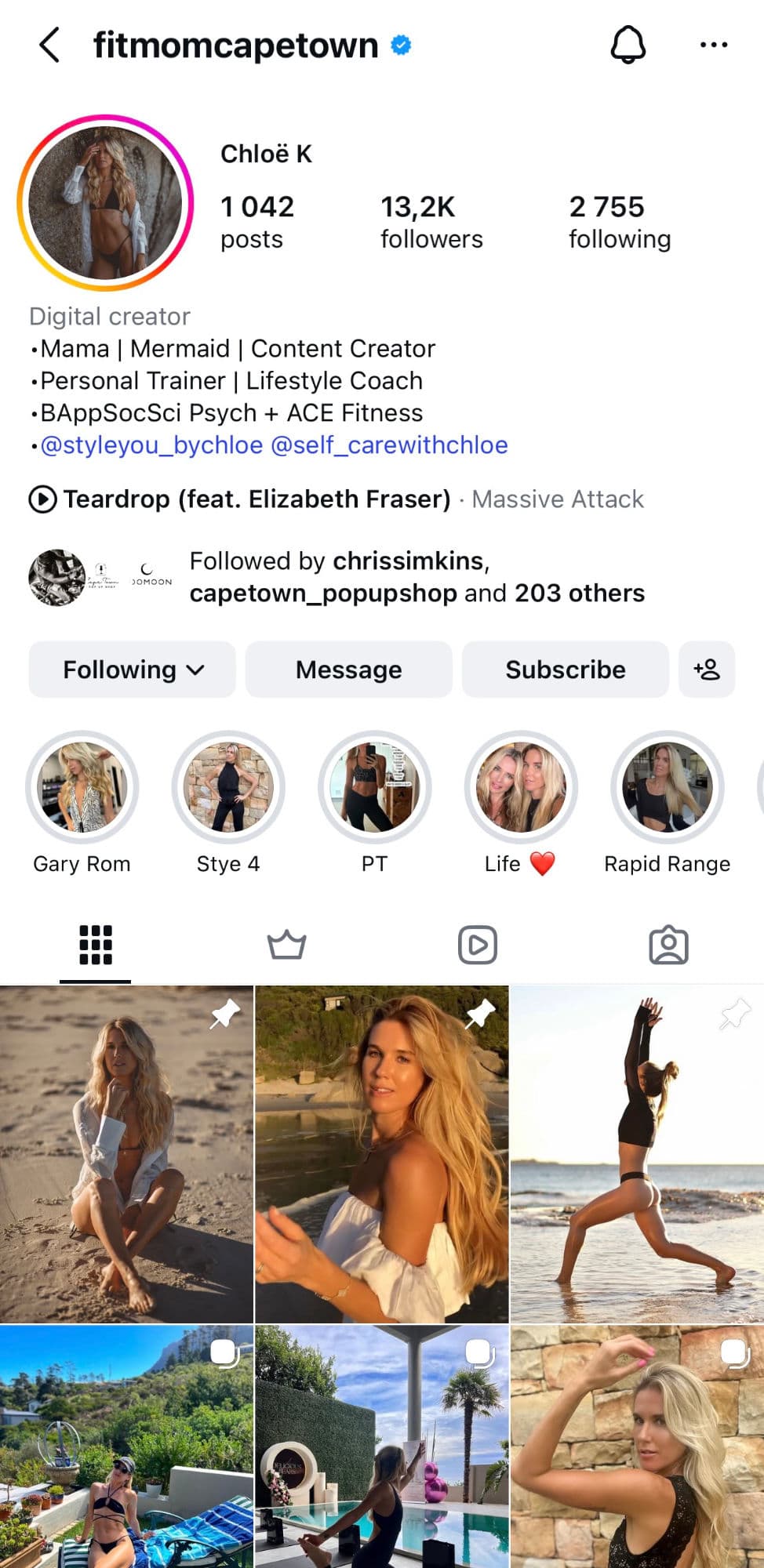 Chloe K, content creator and personal trainer with 13K followers, Inflame campaign influencer
