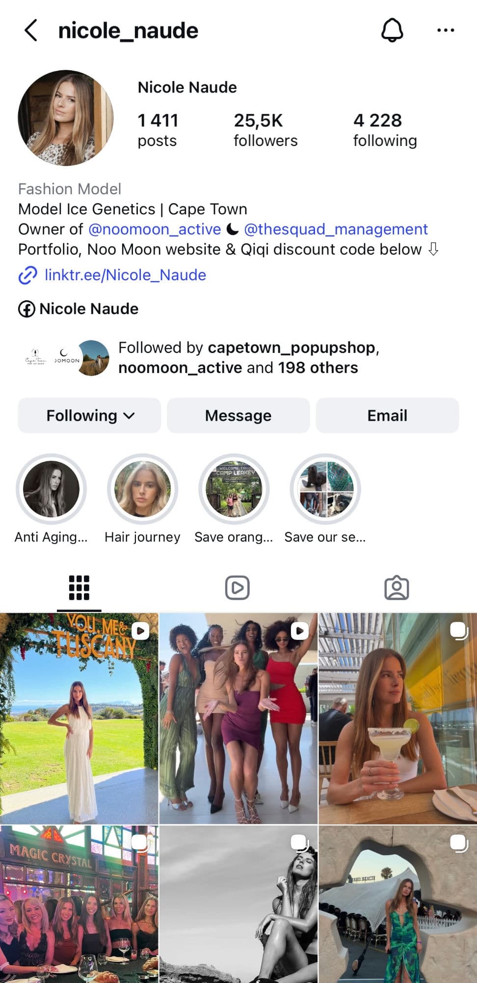 Nicole Naude, fashion model with 25K followers, Inflame campaign influencer